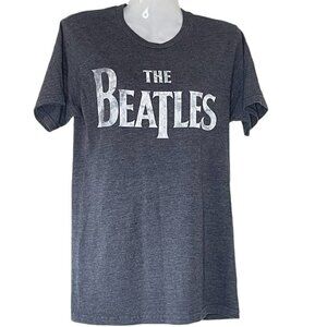 The Beatles Women's Tee Shirt by Apple Corporation LTD Grey with Logo Graphic